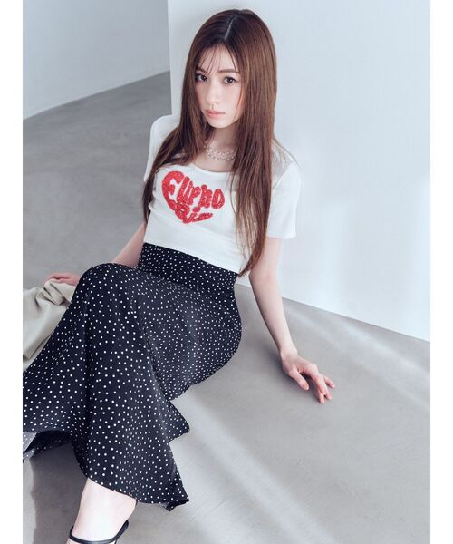 RESEXXY(リゼクシー)の「ルミナスロゴTシャツ(Tシャツ/カットソー・レディース・グレー/ピンク/ホワイト/ブラック・FREE)」の14枚目の写真
