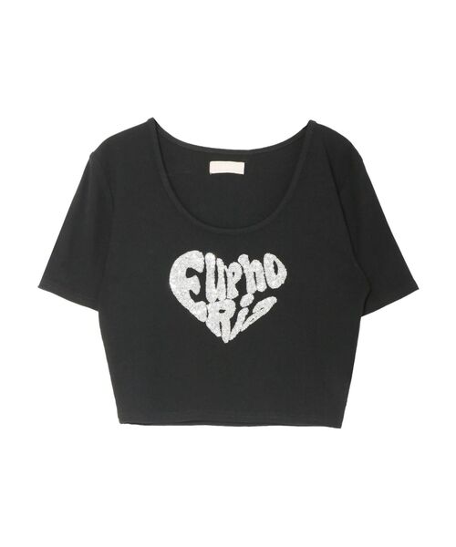 RESEXXY（リゼクシー）の「ルミナスロゴTシャツ（Tシャツ/カットソー・レディース・グレー/ピンク/ホワイト/ブラック・FREE）」の5枚目の写真