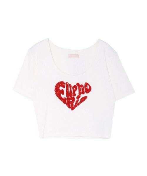 RESEXXY（リゼクシー）の「ルミナスロゴTシャツ（Tシャツ/カットソー・レディース・グレー/ピンク/ホワイト/ブラック・FREE）」の7枚目の写真