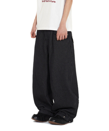 Glide Stripe Denim Pants Black