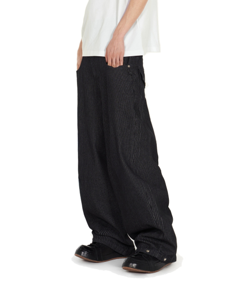 IDWS（アイドンワナセル）の「Glide Stripe Denim Pants Black（デニムパンツ・レディース・その他・1/2/0）」の9枚目の写真