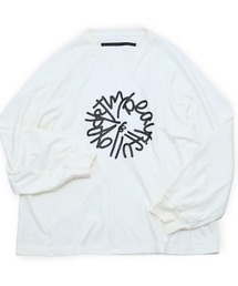 【my beautiful landlet】SUPIMA COTTON OVERSIZE RAGLAN L/S T-SHIRT - print