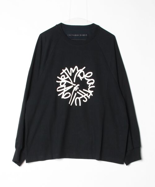 my beautiful landlet（マイビューティフルランドレット）の「【my beautiful landlet】SUPIMA COTTON OVERSIZE RAGLAN L/S T-SHIRT - print（Tシャツ/カットソー・メンズ・ブラック/ライトブルー/グレー/ライトグレー/ホワイト・0/1）」の16枚目の写真