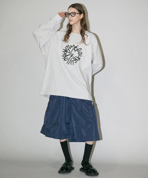 my beautiful landlet（マイビューティフルランドレット）の「【my beautiful landlet】SUPIMA COTTON OVERSIZE RAGLAN L/S T-SHIRT - print（Tシャツ/カットソー・メンズ・ブラック/ライトブルー/グレー/ライトグレー/ホワイト・0/1）」の14枚目の写真