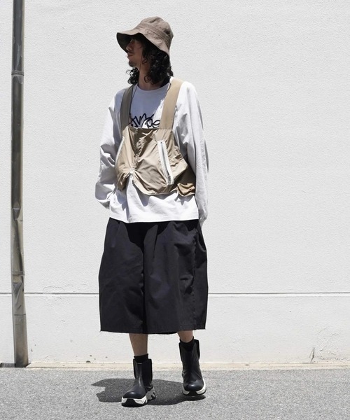 my beautiful landlet（マイビューティフルランドレット）の「【my beautiful landlet】SUPIMA COTTON OVERSIZE RAGLAN L/S T-SHIRT - print（Tシャツ/カットソー・メンズ・ブラック/ライトブルー/グレー/ライトグレー/ホワイト・0/1）」の18枚目の写真