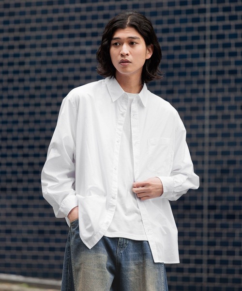 セール】80TC Broad Over Size Shirt/ブロードオーバーシャツ（シャツ
