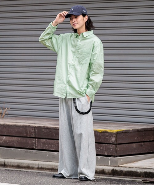 RAGEBLUE（レイジブルー）の「80TC Broad Over Size Shirt/ブロードオーバーシャツ（シャツ/ブラウス・メンズ・ライトグリーン/ホワイト/ブラック/ライトブルー・LARGE/MEDIUM）」の19枚目の写真