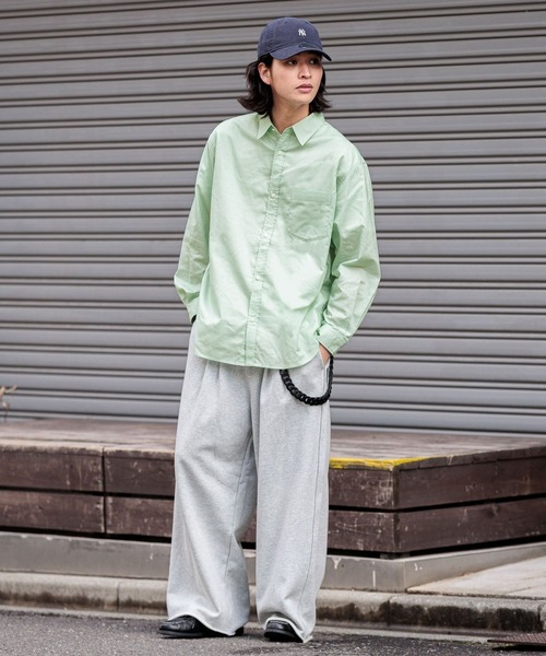 RAGEBLUE（レイジブルー）の「80TC Broad Over Size Shirt/ブロードオーバーシャツ（シャツ/ブラウス・メンズ・ライトグリーン/ホワイト/ブラック/ライトブルー・LARGE/MEDIUM）」の20枚目の写真