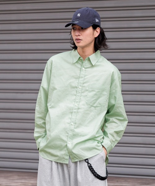 RAGEBLUE（レイジブルー）の「80TC Broad Over Size Shirt/ブロードオーバーシャツ（シャツ/ブラウス・メンズ・ライトグリーン/ホワイト/ブラック/ライトブルー・LARGE/MEDIUM）」の22枚目の写真