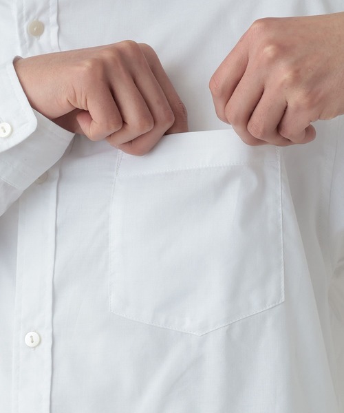 RAGEBLUE（レイジブルー）の「80TC Broad Over Size Shirt/ブロードオーバーシャツ（シャツ/ブラウス・メンズ・ライトグリーン/ホワイト/ブラック/ライトブルー・LARGE/MEDIUM）」の7枚目の写真