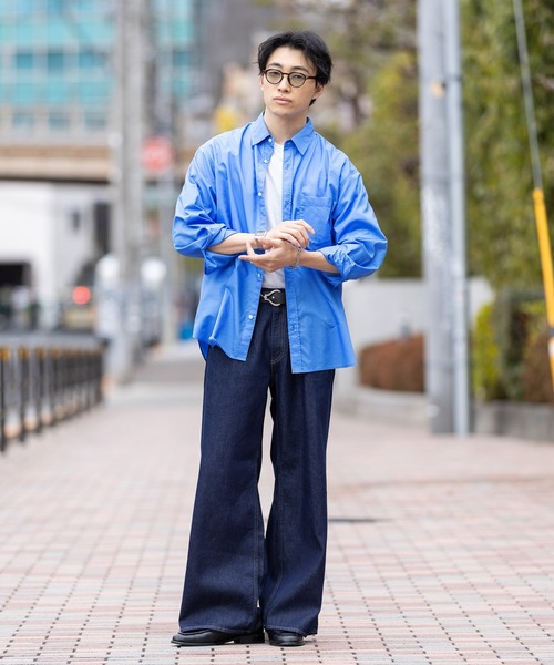 セール】80TC Broad Over Size Shirt/ブロードオーバーシャツ（シャツ