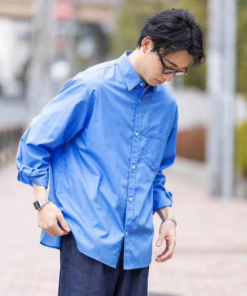 セール】80TC Broad Over Size Shirt/ブロードオーバーシャツ（シャツ