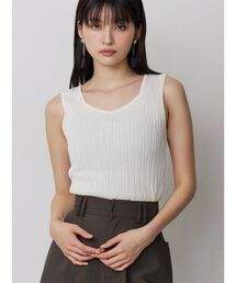 ランダムガーターニットタンク 夏服
