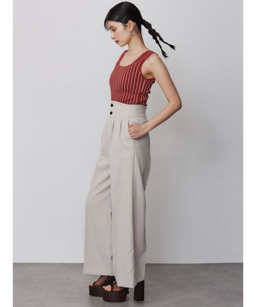 MURUA(ムルーア)の「ランダムガーターニットタンク 夏服(ニット/セーター・レディース・ホワイト/その他2/オレンジ/その他/ブラック・FREE)」の8枚目の写真