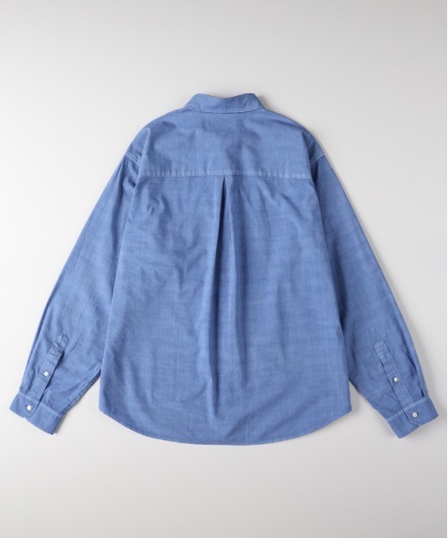 BACK NUMBER(バックナンバー)の「BACK NUMBER(バックナンバー)製品染めブロード長袖シャツ(シャツ/ブラウス・メンズ・ブラック/ブラウン/ブルー・M/L/XL/S)」の4枚目の写真