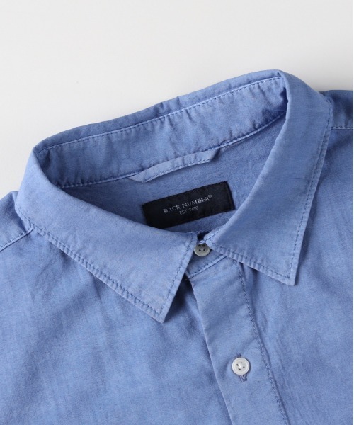BACK NUMBER(バックナンバー)の「BACK NUMBER(バックナンバー)製品染めブロード長袖シャツ(シャツ/ブラウス・メンズ・ブラック/ブラウン/ブルー・M/L/XL/S)」の5枚目の写真