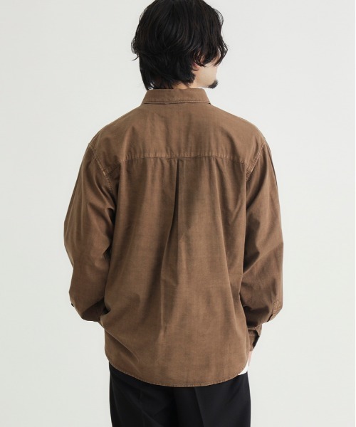 セール】【BACK NUMBER】製品染めブロード長袖シャツ (洗いざらし