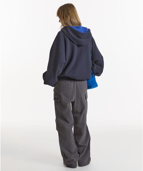 NOHANT（ノアン）の「WAFFLE LINED HOODED ZIP-UP JUMPER NAVY（パーカー・レディース・ネイビー・SMALL/MEDIUM/LARGE）」の5枚目の写真