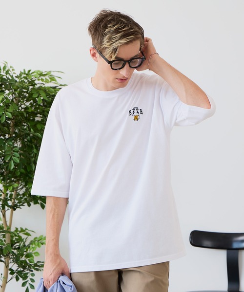 LB/S (エルビーエス)の「【ZERO STAIN/ゼロステイン】汗染みの目立ちにくいTシャツ ZEROSTAIN アニマルワンポイント刺繍オーバーサイズTシャツ 防汚 UVカット 綿タッチ・厚手(Tシャツ/カットソー・メンズ・ブラック系その他3/ホワイト系その他2/ブラック系その他2/ブルー系その他/ベージュ系その他/ホワイト系その他3・X-LARGE/LARGE/MEDIUM)」の18枚目の写真