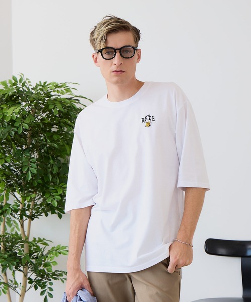 LB/S (エルビーエス)の「【ZERO STAIN/ゼロステイン】汗染みの目立ちにくいTシャツ ZEROSTAIN アニマルワンポイント刺繍オーバーサイズTシャツ 防汚 UVカット 綿タッチ・厚手(Tシャツ/カットソー・メンズ・ブラック系その他3/ホワイト系その他2/ブラック系その他2/ブルー系その他/ベージュ系その他/ホワイト系その他3・X-LARGE/LARGE/MEDIUM)」の19枚目の写真