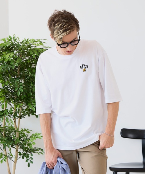 LB/S (エルビーエス)の「【ZERO STAIN/ゼロステイン】汗染みの目立ちにくいTシャツ ZEROSTAIN アニマルワンポイント刺繍オーバーサイズTシャツ 防汚 UVカット 綿タッチ・厚手(Tシャツ/カットソー・メンズ・ブラック系その他3/ホワイト系その他2/ブラック系その他2/ブルー系その他/ベージュ系その他/ホワイト系その他3・X-LARGE/LARGE/MEDIUM)」の20枚目の写真