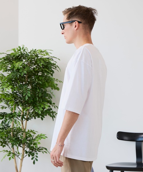 LB/S (エルビーエス)の「【ZERO STAIN/ゼロステイン】汗染みの目立ちにくいTシャツ ZEROSTAIN アニマルワンポイント刺繍オーバーサイズTシャツ 防汚 UVカット 綿タッチ・厚手(Tシャツ/カットソー・メンズ・ブラック系その他3/ホワイト系その他2/ブラック系その他2/ブルー系その他/ベージュ系その他/ホワイト系その他3・X-LARGE/LARGE/MEDIUM)」の22枚目の写真