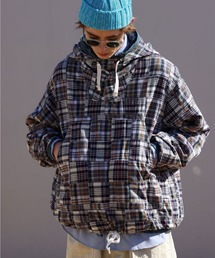 BEAMS PLUS | MIL Smock Patchwork Madras Navy(ブルゾン)