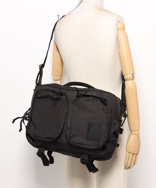 TOPO DESIGNS(トポデザインズ)の「多機能3WAY【TOPO DESIGNS】GLOBAL BRIEFCASE(ショルダーバッグ・レディース・ブラック・ONE SIZE)」の6枚目の写真