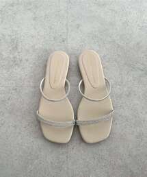 GARAGE OF GOOD CLOTHING | ラインストーンナローコードフラットサンダル(サンダル)