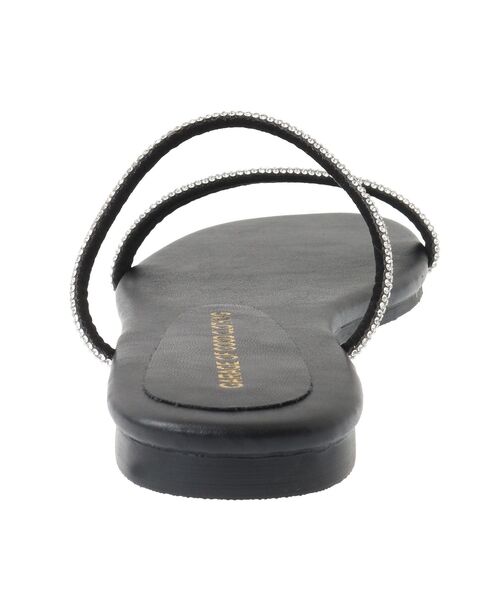 GARAGE OF GOOD CLOTHING(ガレージオブグッドクロージング)の「ラインストーンナローコードフラットサンダル(サンダル・レディース・ホワイト/ブラック・S/M)」の10枚目の写真