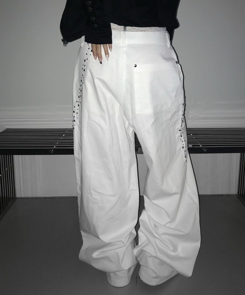 THEAIRTOWN(ジエアタウン)の「shinning cotton wide slacks(その他パンツ・レディース・ブラック/ホワイト・FREE)」の9枚目の写真