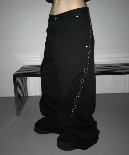 THEAIRTOWN(ジエアタウン)の「shinning cotton wide slacks(その他パンツ・レディース・ブラック/ホワイト・FREE)」の5枚目の写真