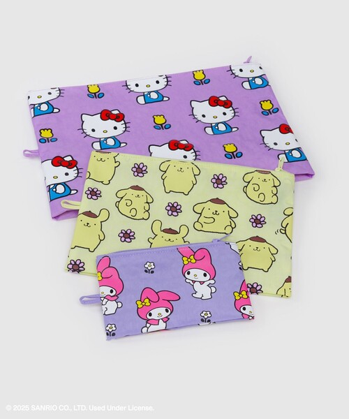 BAGGU(バグー)の「<BAGGU×Sanrio>GO POUCH Hello Kitty and Friends Florals/3P(ポーチ・レディース・その他1・FREE)」の3枚目の写真