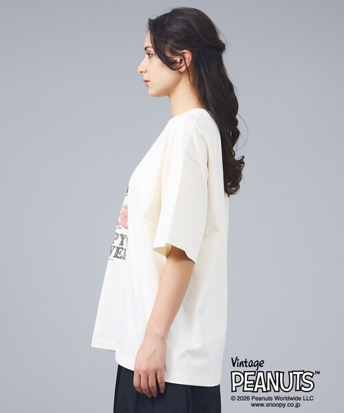 FRUIT OF THE LOOM(フルーツオブザルーム)の「【FRUIT OF THE LOOM / フルーツオブザルーム】スヌーピー ピーナッツ コラボ 半袖Tシャツ / ユニセックス(Tシャツ/カットソー・メンズ・ピンク/サックスブルー/アイボリー/パープル・L/M)」の6枚目の写真