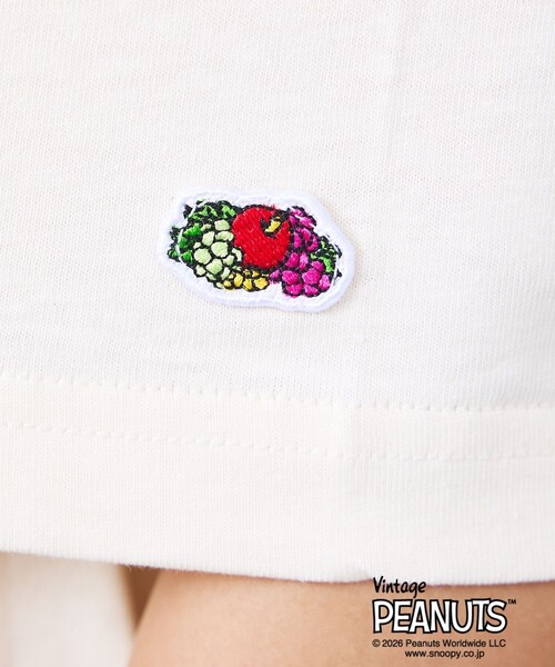 FRUIT OF THE LOOM(フルーツオブザルーム)の「【FRUIT OF THE LOOM / フルーツオブザルーム】スヌーピー ピーナッツ コラボ 半袖Tシャツ / ユニセックス(Tシャツ/カットソー・メンズ・ピンク/サックスブルー/アイボリー/パープル・L/M)」の9枚目の写真