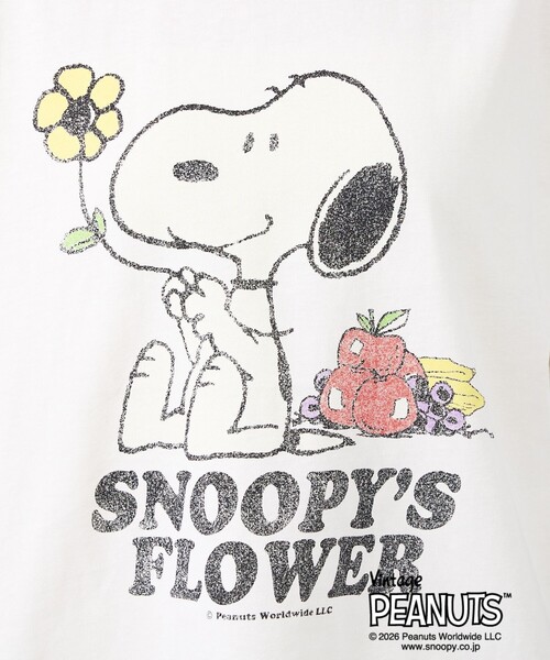 FRUIT OF THE LOOM(フルーツオブザルーム)の「【FRUIT OF THE LOOM / フルーツオブザルーム】スヌーピー ピーナッツ コラボ 半袖Tシャツ / ユニセックス(Tシャツ/カットソー・メンズ・ピンク/サックスブルー/アイボリー/パープル・L/M)」の10枚目の写真