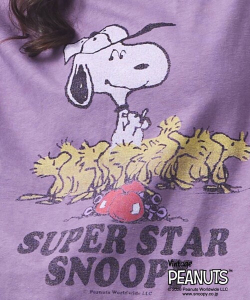 FRUIT OF THE LOOM(フルーツオブザルーム)の「【FRUIT OF THE LOOM / フルーツオブザルーム】スヌーピー ピーナッツ コラボ 半袖Tシャツ / ユニセックス(Tシャツ/カットソー・メンズ・ピンク/サックスブルー/アイボリー/パープル・L/M)」の15枚目の写真