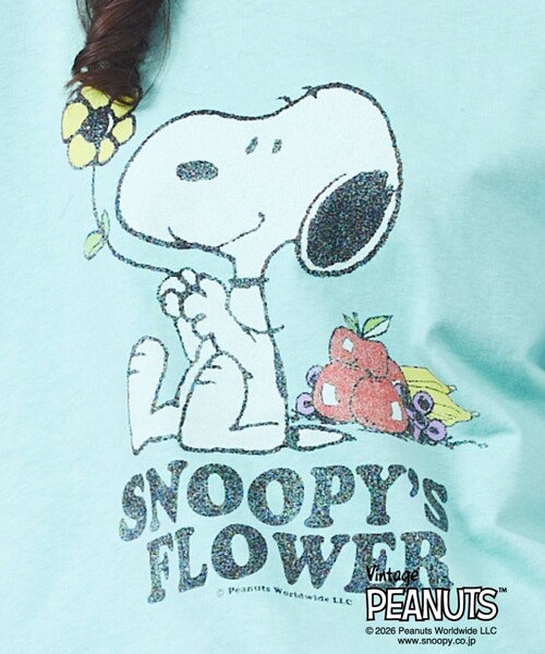 FRUIT OF THE LOOM(フルーツオブザルーム)の「【FRUIT OF THE LOOM / フルーツオブザルーム】スヌーピー ピーナッツ コラボ 半袖Tシャツ / ユニセックス(Tシャツ/カットソー・メンズ・ピンク/サックスブルー/アイボリー/パープル・L/M)」の19枚目の写真