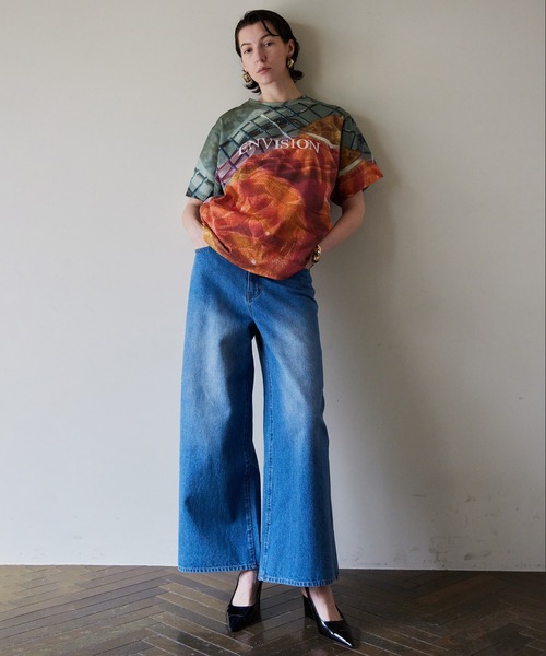 MAISON SPECIAL(メゾンスペシャル)の「2WAY High-Waist Wide Denim/2WAYハイウエストワイドデニム(デニムパンツ・レディース・ブルー/ブラック・36/38)」の5枚目の写真