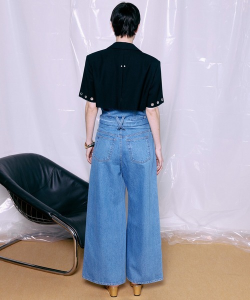 MAISON SPECIAL(メゾンスペシャル)の「2WAY High-Waist Wide Denim/2WAYハイウエストワイドデニム(デニムパンツ・レディース・ブルー/ブラック・36/38)」の10枚目の写真