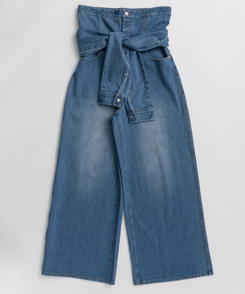 MAISON SPECIAL(メゾンスペシャル)の「2WAY High-Waist Wide Denim/2WAYハイウエストワイドデニム(デニムパンツ・レディース・ブルー/ブラック・36/38)」の11枚目の写真