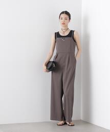 NANO universe | キャミソールワイドサロペットパンツ(セットアップ可)(サロペット/オーバーオール)