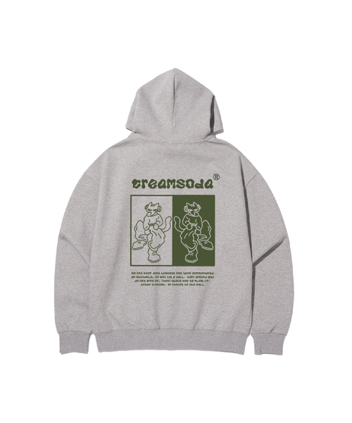 CREAM SODA LAB（クリームソーダラボ）の「ストリートドゥードゥルラインジップアップフード（パーカー・レディース・ブラック/グレー/チャコール・LARGE/X-LARGE）」の2枚目の写真