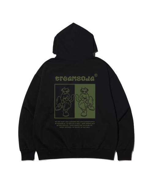 CREAM SODA LAB（クリームソーダラボ）の「ストリートドゥードゥルラインジップアップフード（パーカー・レディース・ブラック/グレー/チャコール・LARGE/X-LARGE）」の8枚目の写真