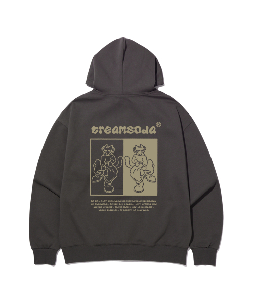 CREAM SODA LAB（クリームソーダラボ）の「ストリートドゥードゥルラインジップアップフード（パーカー・レディース・ブラック/グレー/チャコール・LARGE/X-LARGE）」の10枚目の写真