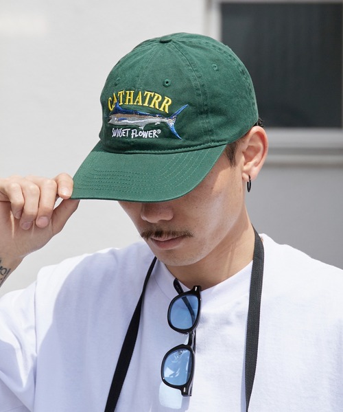 Chick(チック)の「Logo-Embroidered Flat-Brim Low-Profile Cap / ロゴ刺繍 フラットバイザー ローキャップ 2026年 夏 夏服(キャップ・レディース・ブラック/グリーン・FREE)」の16枚目の写真