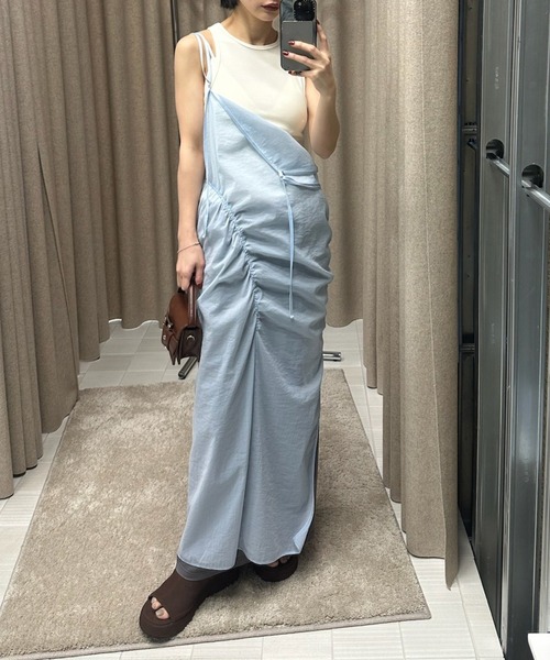Ameri(�A����)��GATHER VEIL CAMI SKIRT(�X�J�[�g)