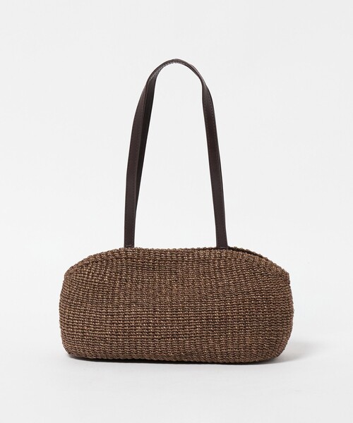 UNITED ARROWS（ユナイテッドアローズ）の「アバカ コクーン バッグ（かごバッグ・レディース・ダークブラウン/ブラック・FREE）」の2枚目の写真