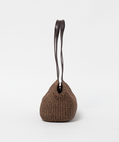 UNITED ARROWS（ユナイテッドアローズ）の「アバカ コクーン バッグ（かごバッグ・レディース・ダークブラウン/ブラック・FREE）」の3枚目の写真