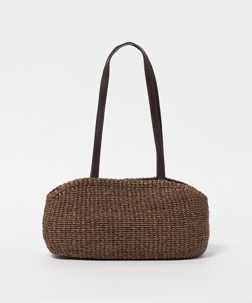 UNITED ARROWS（ユナイテッドアローズ）の「アバカ コクーン バッグ（かごバッグ・レディース・ダークブラウン/ブラック・FREE）」の4枚目の写真